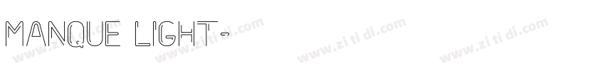 Manque Light字体转换